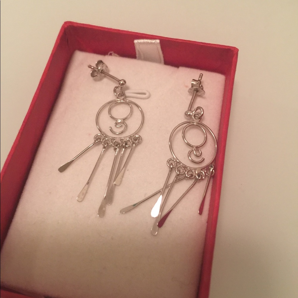 Sterling Silver Dangling Earrings - image 3